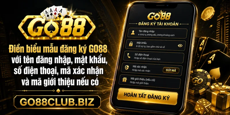 Biểu mẫu tạo tài khoản GO88
