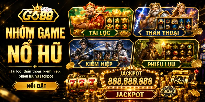 Các nhóm game nổ hũ GO88 nổi bật