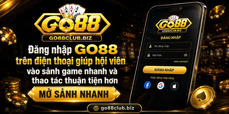 Cách đăng nhập GO88 trên điện thoại
