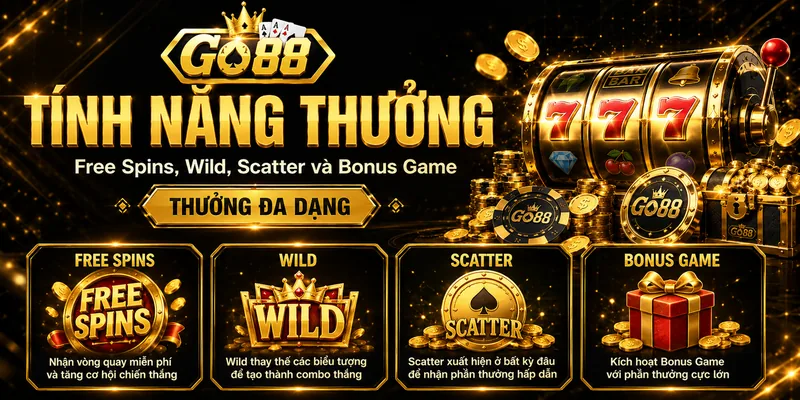 Free Spins Wild Scatter Bonus Game trong slot GO88