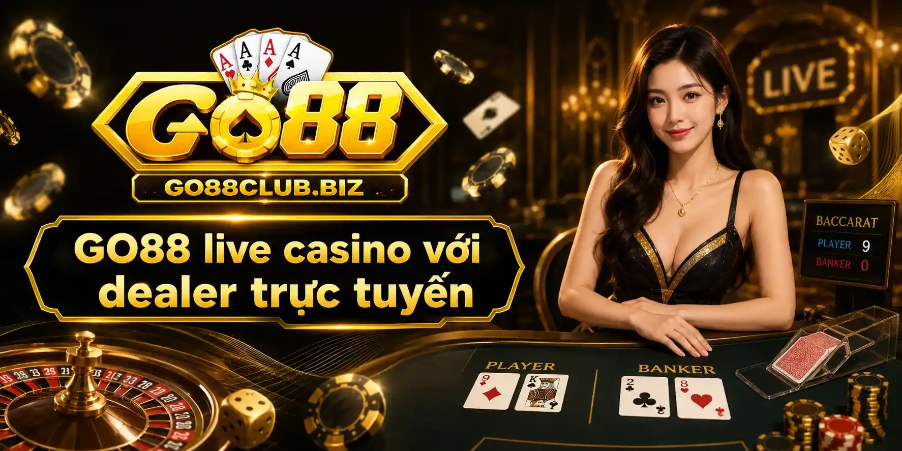 GO88 live mang đến trải nghiệm casino trực tuyến với dealer, baccarat, roulette, sicbo và blackjack