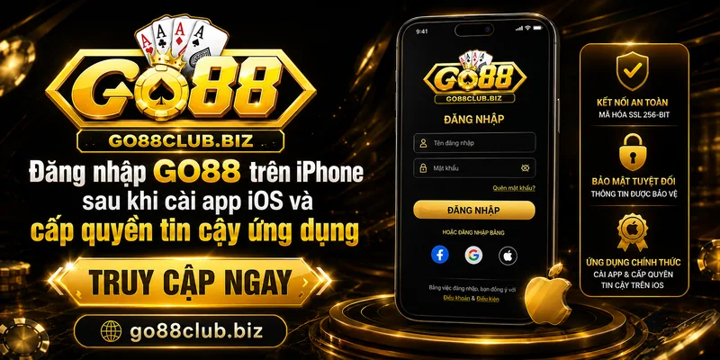 Login GO88 iOS trên iPhone