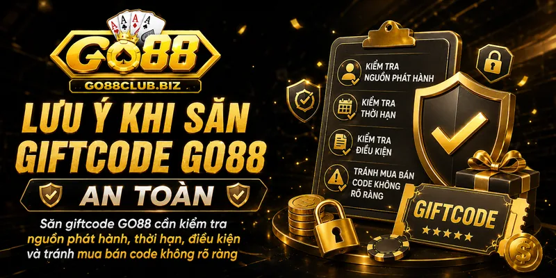 Lưu ý khi săn giftcode GO88 an toàn