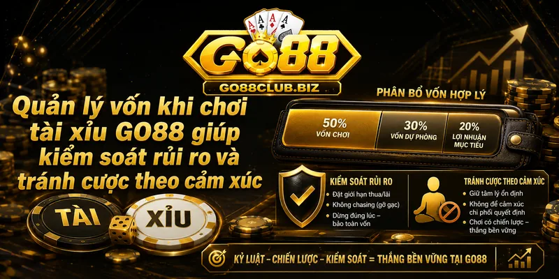 Chiến thuật quản lý vốn tài xỉu GO88