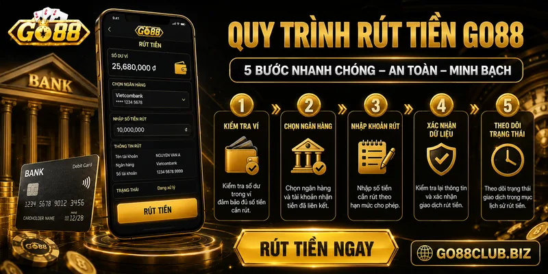 Hướng dẫn quy trình rút tiền GO88 từng bước