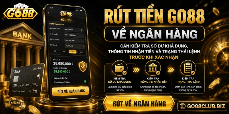 Rút tiền GO88 về ngân hàng an toàn