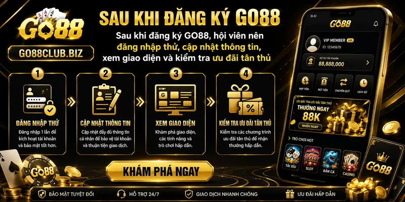 Sau khi đăng ký GO88 nên làm gì