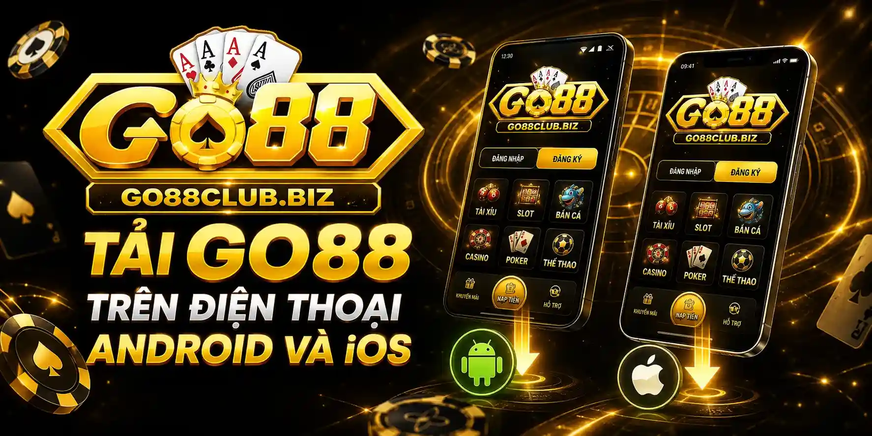 Tải GO88 trên điện thoại giúp thao tác nhanh hơn khi đăng nhập, xem ưu đãi và chuyển sảnh game
